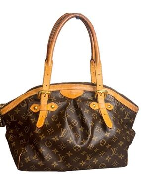 Louis Vuitton Monogram Canvas Tote with Natural Leather Trim
